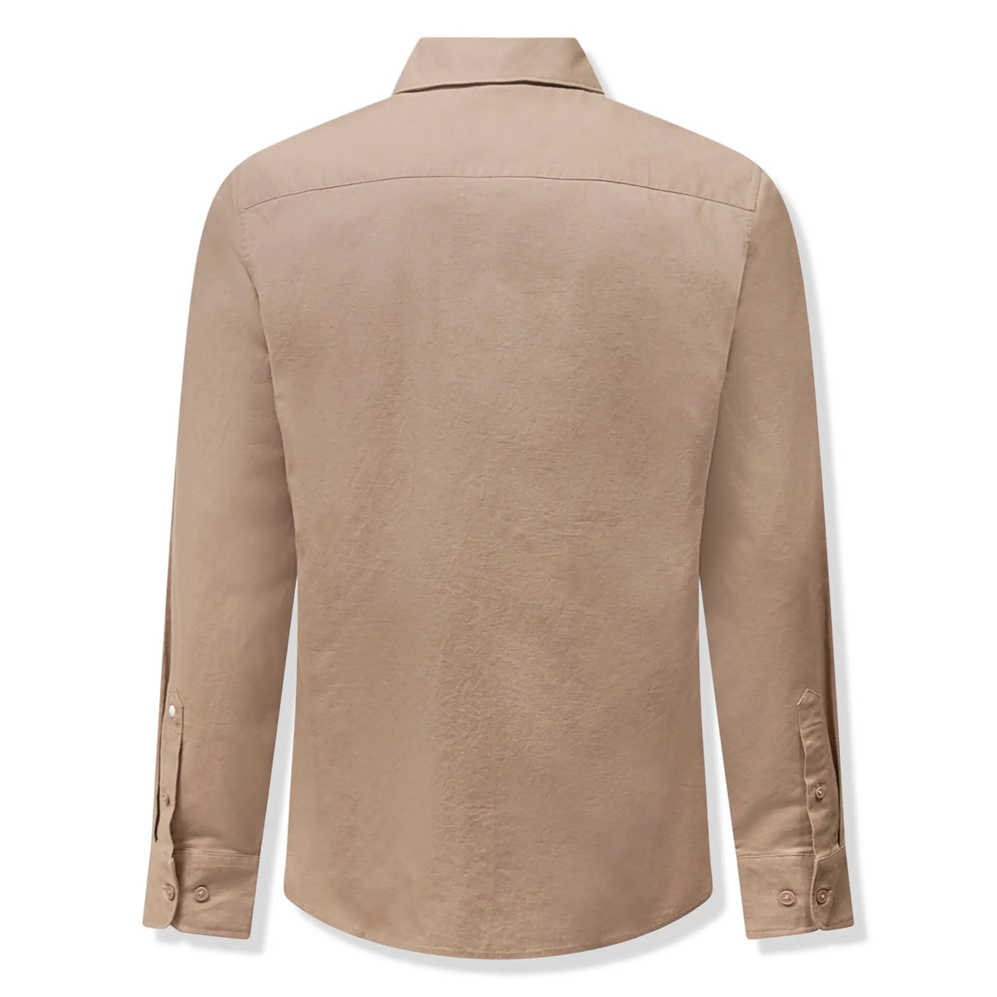 Back View of Peckham Rye Grove Linen Blend Caribou Shirt